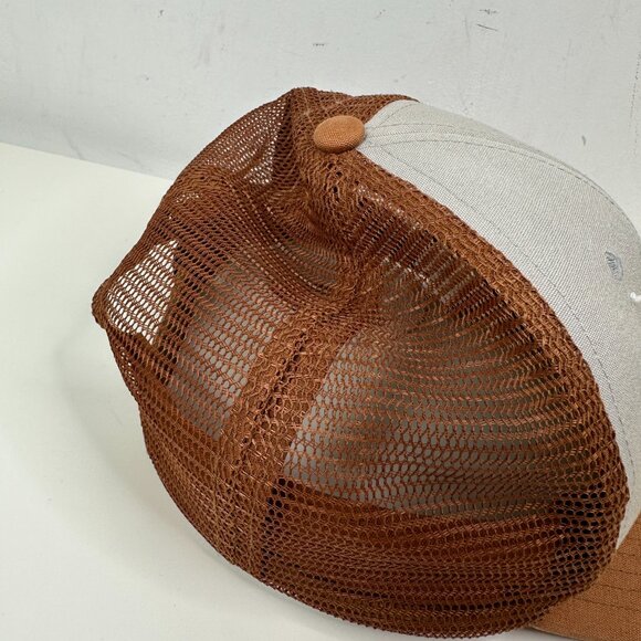 Mens Patagonia Baseball Trucker Hat Tan/Brown Mesh Snapback - Picture 4 of 9